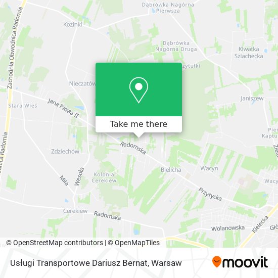 Usługi Transportowe Dariusz Bernat map