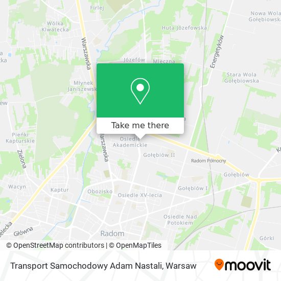 Transport Samochodowy Adam Nastali map