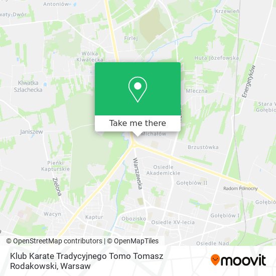 Klub Karate Tradycyjnego Tomo Tomasz Rodakowski map