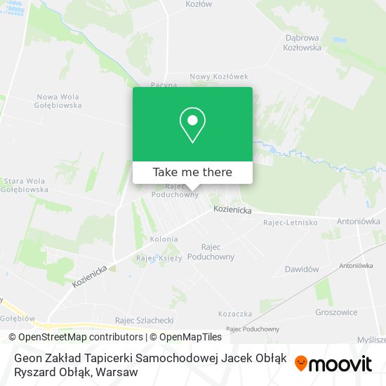 Geon Zakład Tapicerki Samochodowej Jacek Obłąk Ryszard Obłąk map