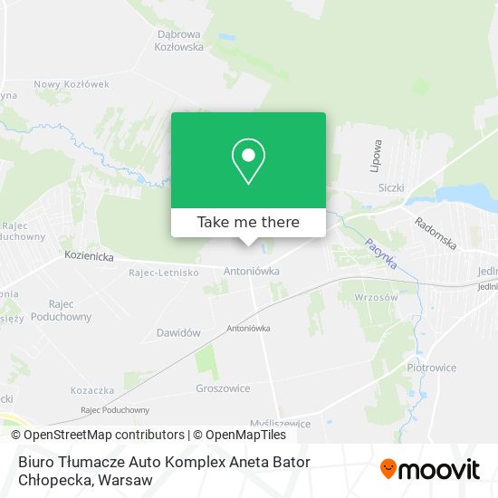 Biuro Tłumacze Auto Komplex Aneta Bator Chłopecka map