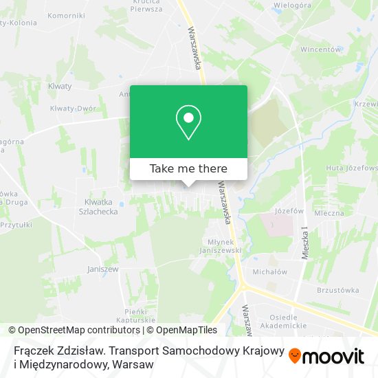 Frączek Zdzisław. Transport Samochodowy Krajowy i Międzynarodowy map