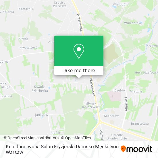 Kupidura Iwona Salon Fryzjerski Damsko Męski Ivon map