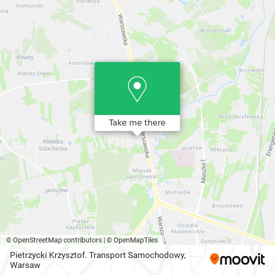 Pietrzycki Krzysztof. Transport Samochodowy map