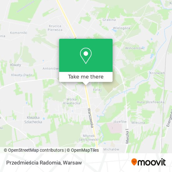 Przedmieścia Radomia map