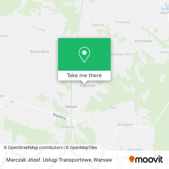 Marczak Józef. Usługi Transportowe map