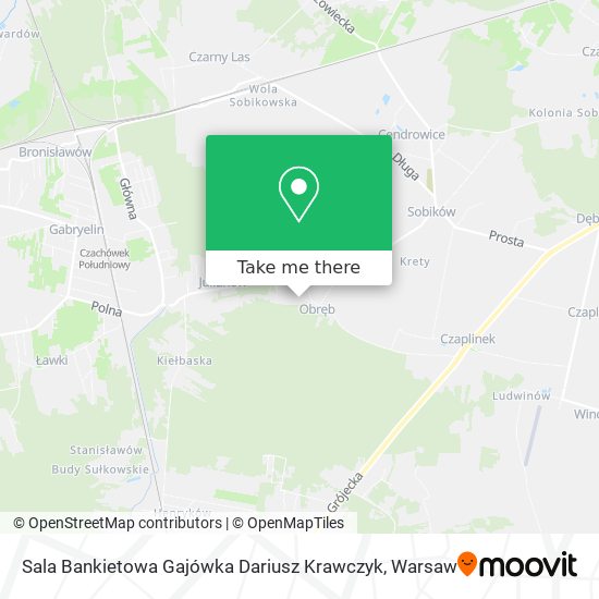 Sala Bankietowa Gajówka Dariusz Krawczyk map