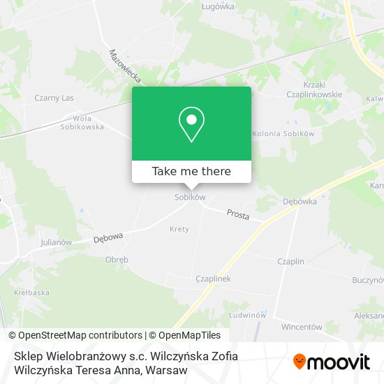 Sklep Wielobranżowy s.c. Wilczyńska Zofia Wilczyńska Teresa Anna map