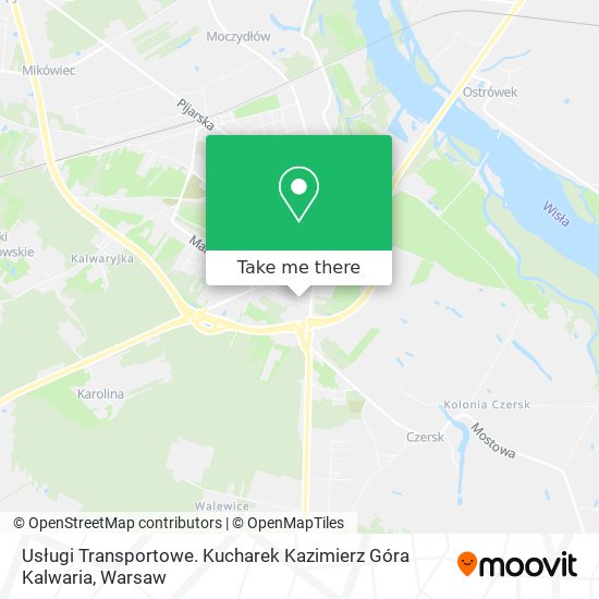 Usługi Transportowe. Kucharek Kazimierz Góra Kalwaria map