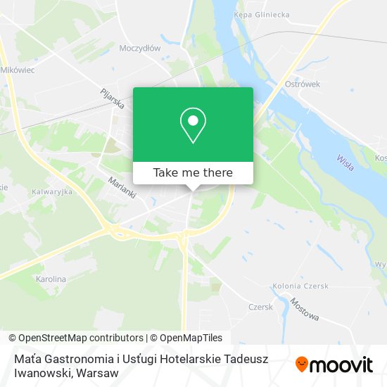 Maťa Gastronomia i Usťugi Hotelarskie Tadeusz Iwanowski map