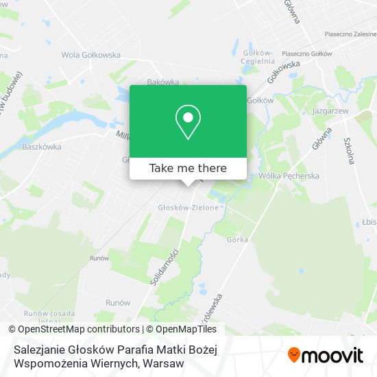 Salezjanie Głosków Parafia Matki Bożej Wspomożenia Wiernych map