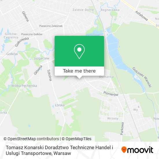 Tomasz Konarski Doradztwo Techniczne Handel i Usługi Transportowe map