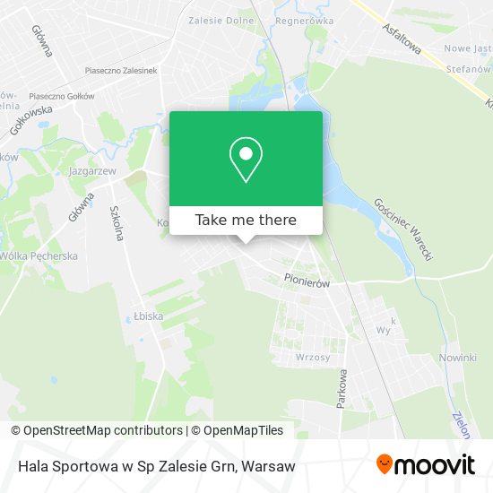 Hala Sportowa w Sp Zalesie Grn map