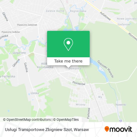 Usługi Transportowe Zbigniew Szot map