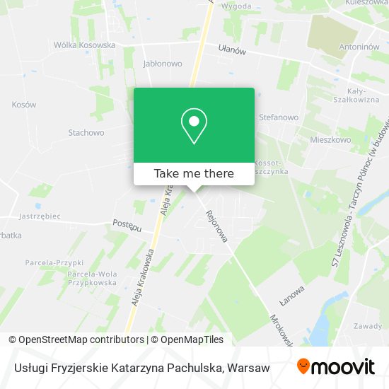 Usługi Fryzjerskie Katarzyna Pachulska map