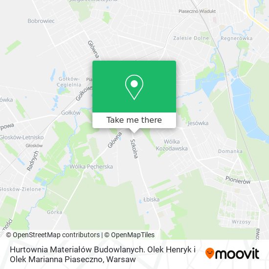 Hurtownia Materiałów Budowlanych. Olek Henryk i Olek Marianna Piaseczno map