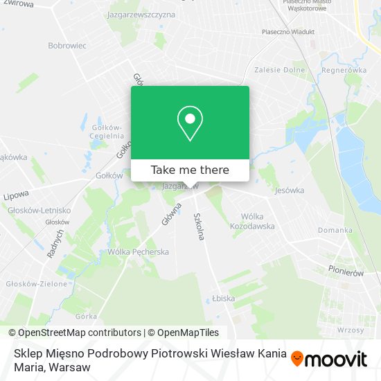 Sklep Mięsno Podrobowy Piotrowski Wiesław Kania Maria map