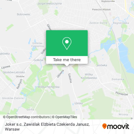 Joker s.c. Zawiślak Elżbieta Czekierda Janusz map