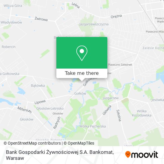 Bank Gospodarki Żywnościowej S.A. Bankomat map