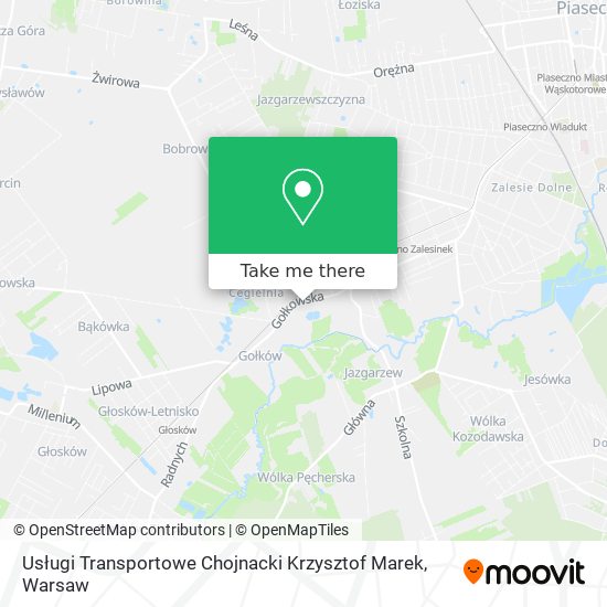 Usługi Transportowe Chojnacki Krzysztof Marek map