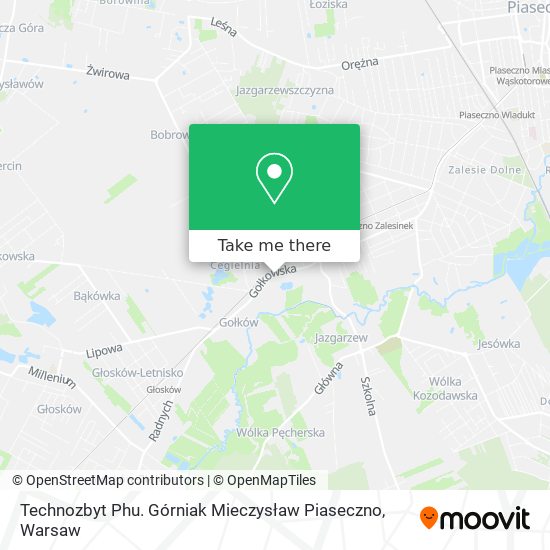 Technozbyt Phu. Górniak Mieczysław Piaseczno map