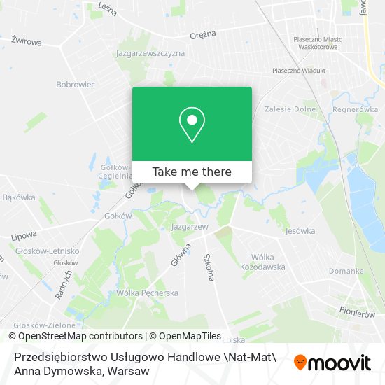 Przedsiębiorstwo Usługowo Handlowe \Nat-Mat\ Anna Dymowska map