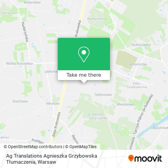 Карта Ag Translations Agnieszka Grzybowska Tłumaczenia