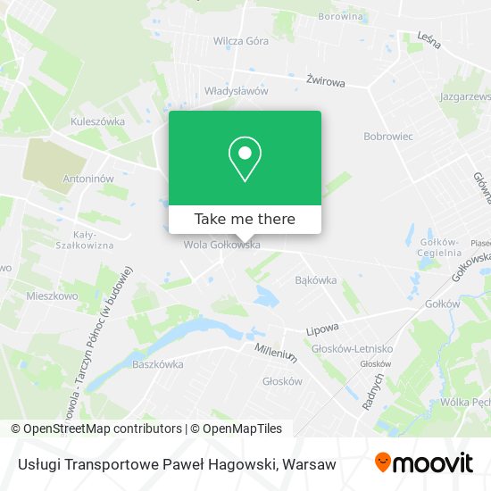 Usługi Transportowe Paweł Hagowski map