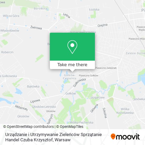 Urządzanie i Utrzymywanie Zieleńców Sprzątanie Handel Czuba Krzysztof map