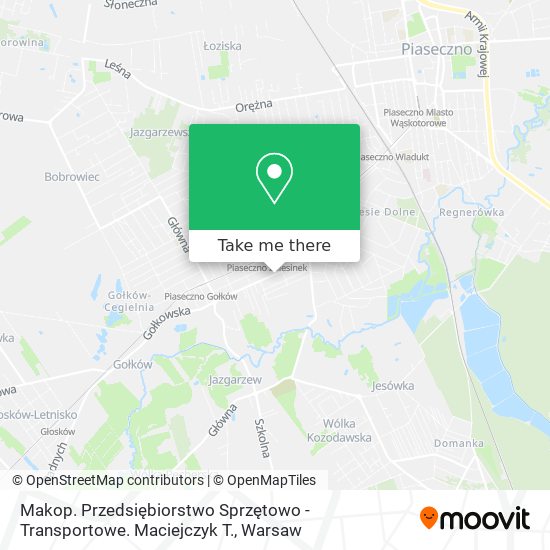 Карта Makop. Przedsiębiorstwo Sprzętowo - Transportowe. Maciejczyk T.