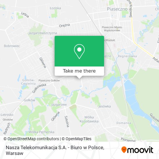 Nasza Telekomunikacja S.A. - Biuro w Polsce map