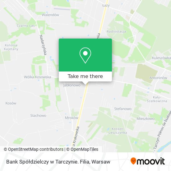 Bank Spółdzielczy w Tarczynie. Filia map