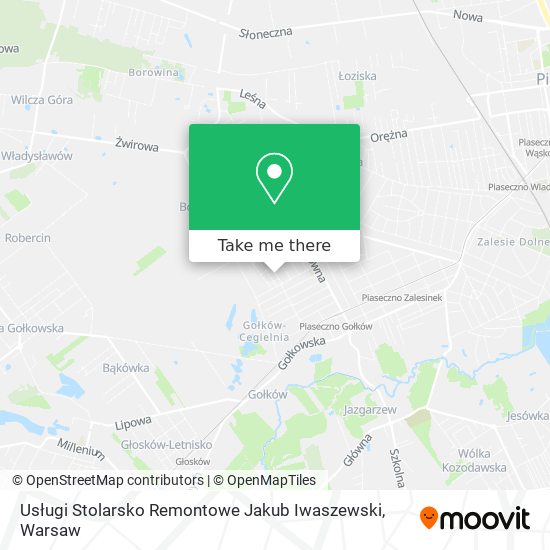 Usługi Stolarsko Remontowe Jakub Iwaszewski map