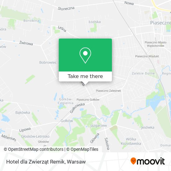 Hotel dla Zwierząt Remik map