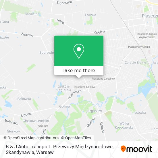 B & J Auto Transport. Przewozy Międzynarodowe, Skandynawia map