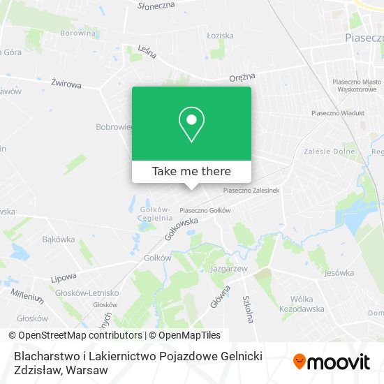 Blacharstwo i Lakiernictwo Pojazdowe Gelnicki Zdzisław map