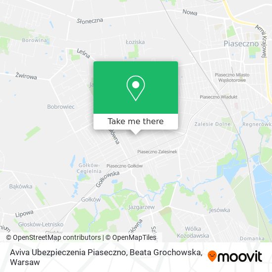 Aviva Ubezpieczenia Piaseczno, Beata Grochowska map