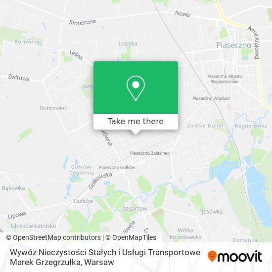 Wywóz Nieczystości Stałych i Usługi Transportowe Marek Grzegrzułka map