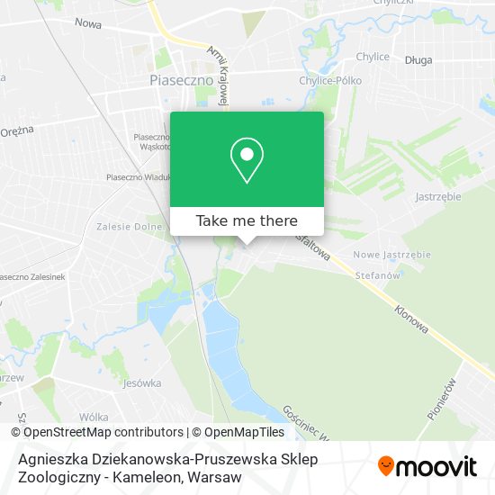 Agnieszka Dziekanowska-Pruszewska Sklep Zoologiczny - Kameleon map