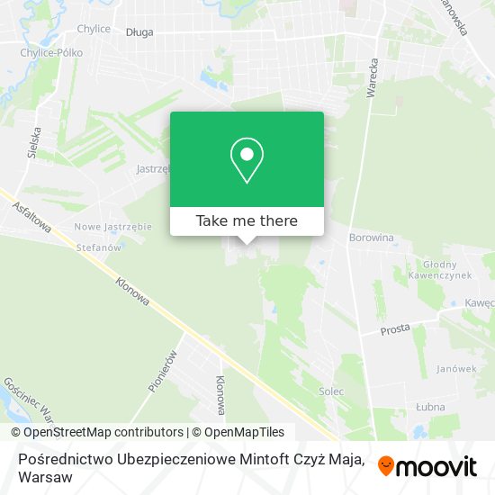 Pośrednictwo Ubezpieczeniowe Mintoft Czyż Maja map