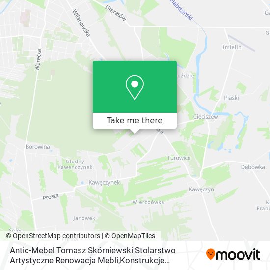 Antic-Mebel Tomasz Skórniewski Stolarstwo Artystyczne Renowacja Mebli,Konstrukcje Drewniane map