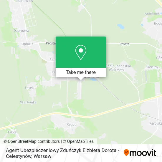 Agent Ubezpieczeniowy Zduńczyk Elżbieta Dorota - Celestynów map