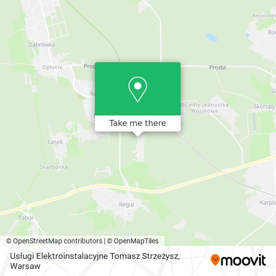 Usługi Elektroinstalacyjne Tomasz Strzeżysz map