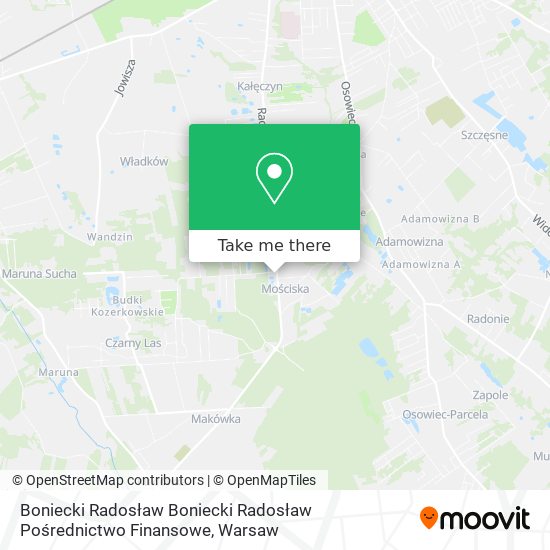 Boniecki Radosław Boniecki Radosław Pośrednictwo Finansowe map