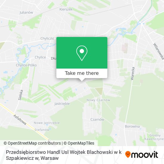 Przedsiębiorstwo Handl Usl Wojtek Blachowski w k Szpakiewicz w map