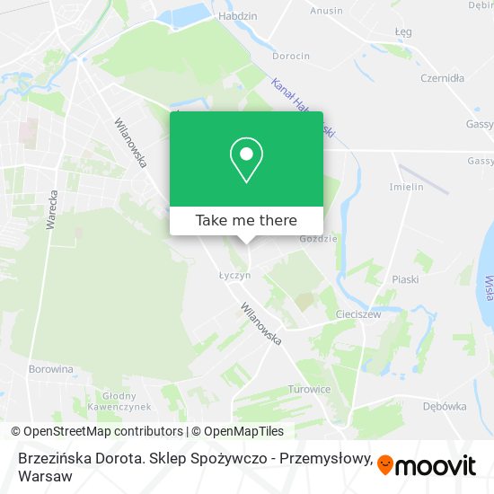 Brzezińska Dorota. Sklep Spożywczo - Przemysłowy map