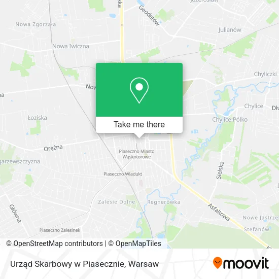 Urząd Skarbowy w Piasecznie map