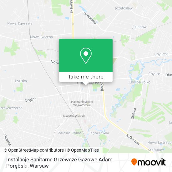 Instalacje Sanitarne Grzewcze Gazowe Adam Porębski map