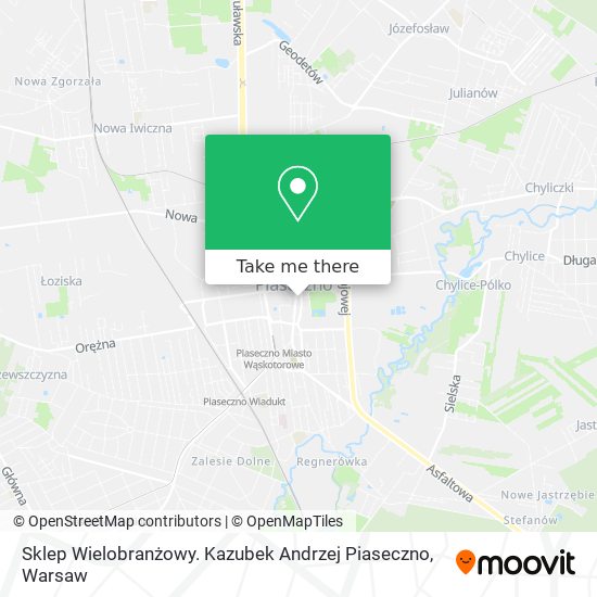 Sklep Wielobranżowy. Kazubek Andrzej Piaseczno map