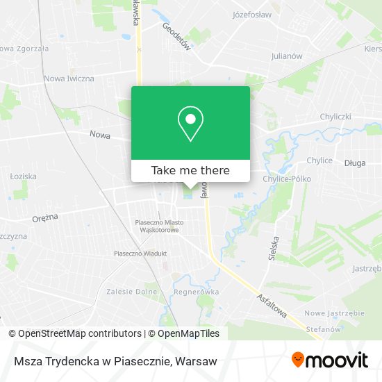 Msza Trydencka w Piasecznie map